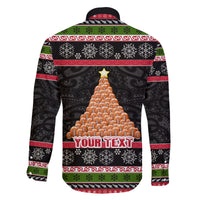 Personalized New Zealand Meri Kirihimete Family Matching Summer Maxi Dress and Hawaiian Shirt Maori Warrior with Rugby Christmas Tree LT03 - Polynesian Pride