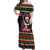 Personalized New Zealand Meri Kirihimete Off Shoulder Maxi Dress Maori Warrior with Rugby Christmas Tree LT03 Women Black - Polynesian Pride