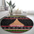 Personalized New Zealand Meri Kirihimete Round Carpet Maori Warrior with Rugby Christmas Tree LT03 - Polynesian Pride