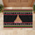 Personalized New Zealand Meri Kirihimete Rubber Doormat Maori Warrior with Rugby Christmas Tree LT03 - Polynesian Pride