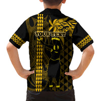 Custom Hawaii Family Matching Puletasi Dress and Hawaiian Shirt Ukelele and Hula Girl Mix Kakau Pattern LT03 - Polynesian Pride