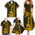 Custom Hawaii Family Matching Summer Maxi Dress and Hawaiian Shirt Ukelele and Hula Girl Mix Kakau Pattern LT03 - Polynesian Pride