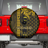 Custom Hawaii Spare Tire Cover Ukelele and Hula Girl Mix Kakau Pattern LT03 - Polynesian Pride