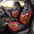 The Kingitanga - Maori King Movement Car Seat Cover Ko Te Mana Motuhake Emblem with Moko and Polynesian Art Tattoo