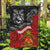 The Kingitanga - Maori King Movement Garden Flag Ko Te Mana Motuhake Emblem with Moko and Polynesian Art Tattoo