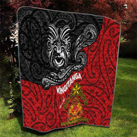 The Kingitanga - Maori King Movement Quilt Ko Te Mana Motuhake Emblem with Moko and Polynesian Art Tattoo