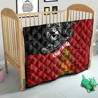 The Kingitanga - Maori King Movement Quilt Ko Te Mana Motuhake Emblem with Moko and Polynesian Art Tattoo