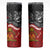 The Kingitanga - Maori King Movement Skinny Tumbler Ko Te Mana Motuhake Emblem with Moko and Polynesian Art Tattoo LT03