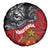 The Kingitanga - Maori King Movement Spare Tire Cover Ko Te Mana Motuhake Emblem with Moko and Polynesian Art Tattoo