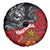 The Kingitanga - Maori King Movement Spare Tire Cover Ko Te Mana Motuhake Emblem with Moko and Polynesian Art Tattoo