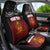 Personalised The Kingitanga - Maori King Movement Car Seat Cover Ko Te Mana Motuhake Emblem with Silver Ferns and Polynesian Art Tattoo