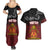Personalised The Kingitanga - Maori King Movement Couples Matching Summer Maxi Dress and Hawaiian Shirt Ko Te Mana Motuhake Emblem with Silver Ferns and Polynesian Art Tattoo