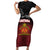 Personalised The Kingitanga - Maori King Movement Family Matching Short Sleeve Bodycon Dress and Hawaiian Shirt Ko Te Mana Motuhake Emblem with Silver Ferns and Polynesian Art Tattoo