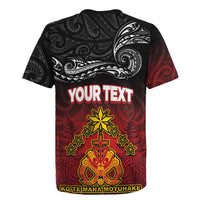 Personalised The Kingitanga - Maori King Movement Rugby Jersey Ko Te Mana Motuhake Emblem with Silver Ferns and Polynesian Art Tattoo