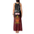 Personalised The Kingitanga - Maori King Movement Tank Maxi Dress Ko Te Mana Motuhake Emblem with Silver Ferns and Polynesian Art Tattoo