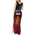 Personalised The Kingitanga - Maori King Movement Tank Maxi Dress Ko Te Mana Motuhake Emblem with Silver Ferns and Polynesian Art Tattoo