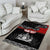 Personalised The Kingitanga - Maori King Movement Area Rug Te Paki-o-Matariki with Silver Ferns and Polynesian Art Tattoo