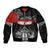 Personalised The Kingitanga - Maori King Movement Bomber Jacket Te Paki-o-Matariki with Silver Ferns and Polynesian Art Tattoo