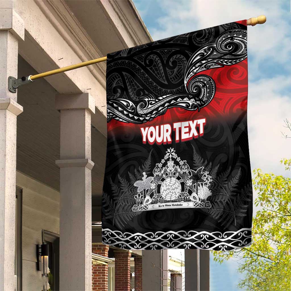 Personalised The Kingitanga - Maori King Movement Garden Flag Te Paki-o-Matariki with Silver Ferns and Polynesian Art Tattoo