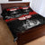 Personalised The Kingitanga - Maori King Movement Quilt Bed Set Te Paki-o-Matariki with Silver Ferns and Polynesian Art Tattoo