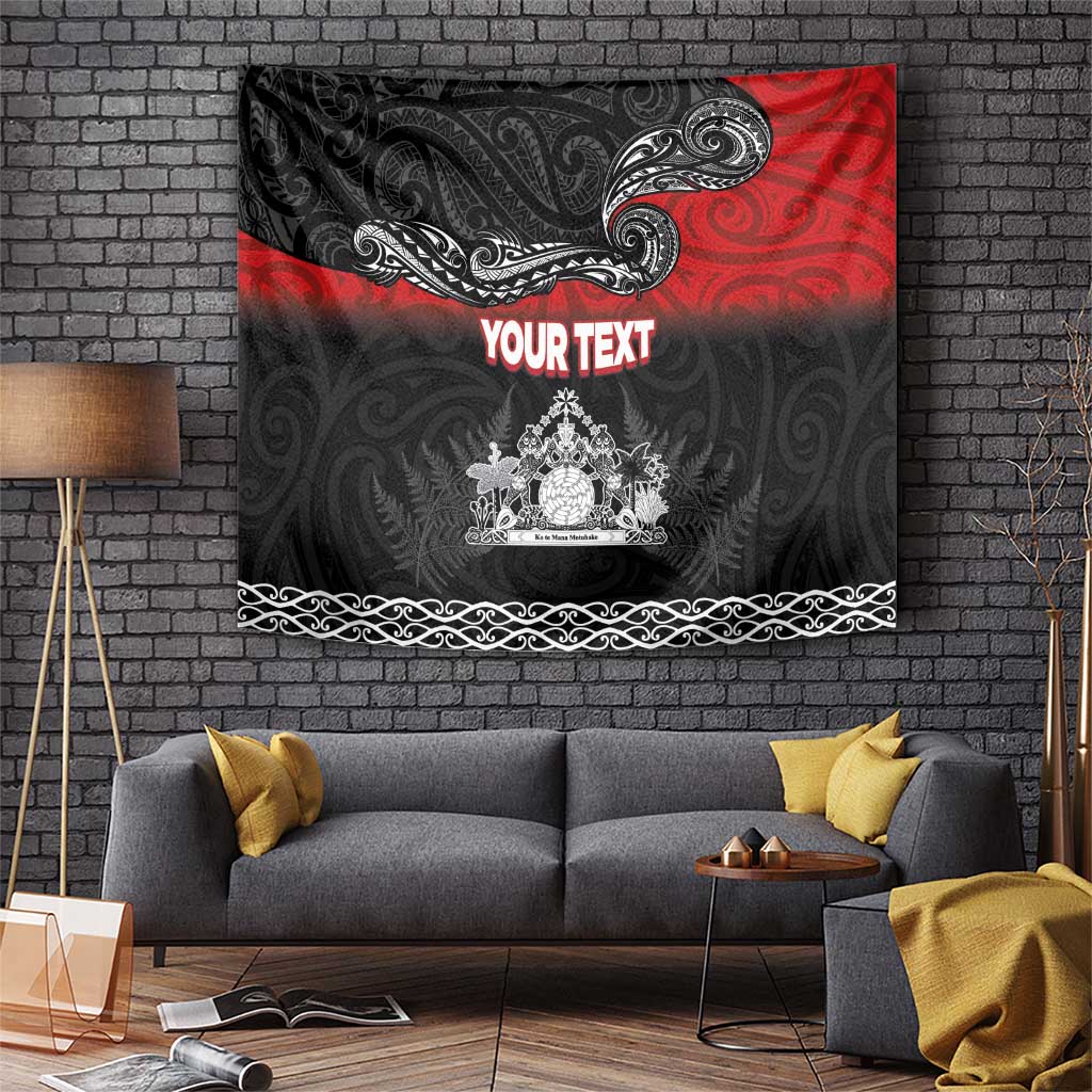 Personalised The Kingitanga - Maori King Movement Tapestry Te Paki-o-Matariki with Silver Ferns and Polynesian Art Tattoo