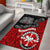 Maori Kotahitanga Area Rug Aotearoa Spirit with Maori Mask and Polynesian Art Tattoo