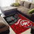 Maori Kotahitanga Area Rug Aotearoa Spirit with Maori Mask and Polynesian Art Tattoo