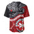 Maori Kotahitanga Baseball Jersey Aotearoa Spirit with Maori Mask and Polynesian Art Tattoo