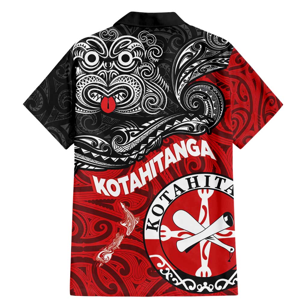 Maori Kotahitanga Family Matching Puletasi and Hawaiian Shirt Aotearoa Spirit with Maori Mask and Polynesian Art Tattoo