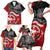 Maori Kotahitanga Family Matching Short Sleeve Bodycon Dress and Hawaiian Shirt Aotearoa Spirit with Maori Mask and Polynesian Art Tattoo