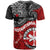 Maori Kotahitanga T Shirt Aotearoa Spirit with Maori Mask and Polynesian Art Tattoo