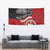 Maori Kotahitanga Tapestry Aotearoa Spirit with Maori Mask and Polynesian Art Tattoo