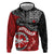 Maori Kotahitanga Zip Hoodie Aotearoa Spirit with Maori Mask and Polynesian Art Tattoo