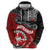 Maori Kotahitanga Zip Hoodie Aotearoa Spirit with Maori Mask and Polynesian Art Tattoo