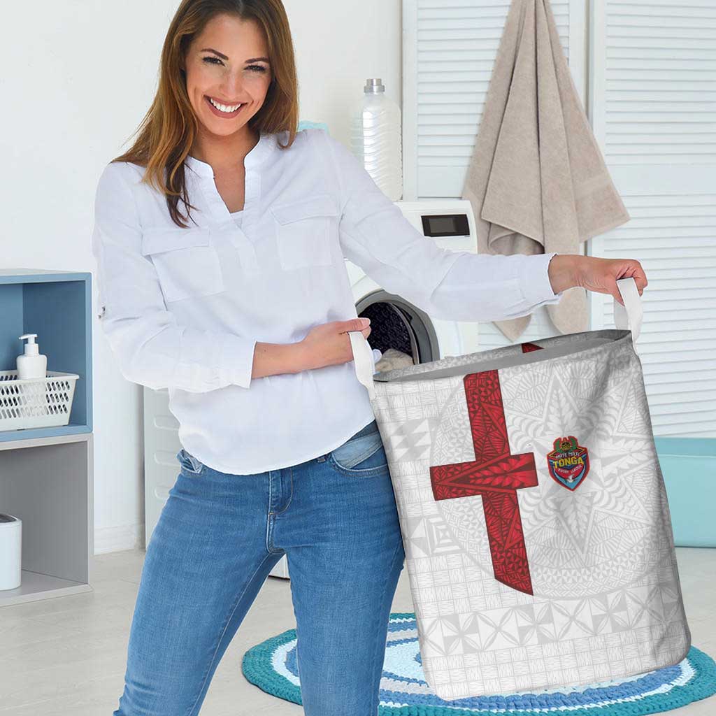 Tonga Ngatu Art Rugby Mate Ma'a Laundry Basket - Polynesian Pride