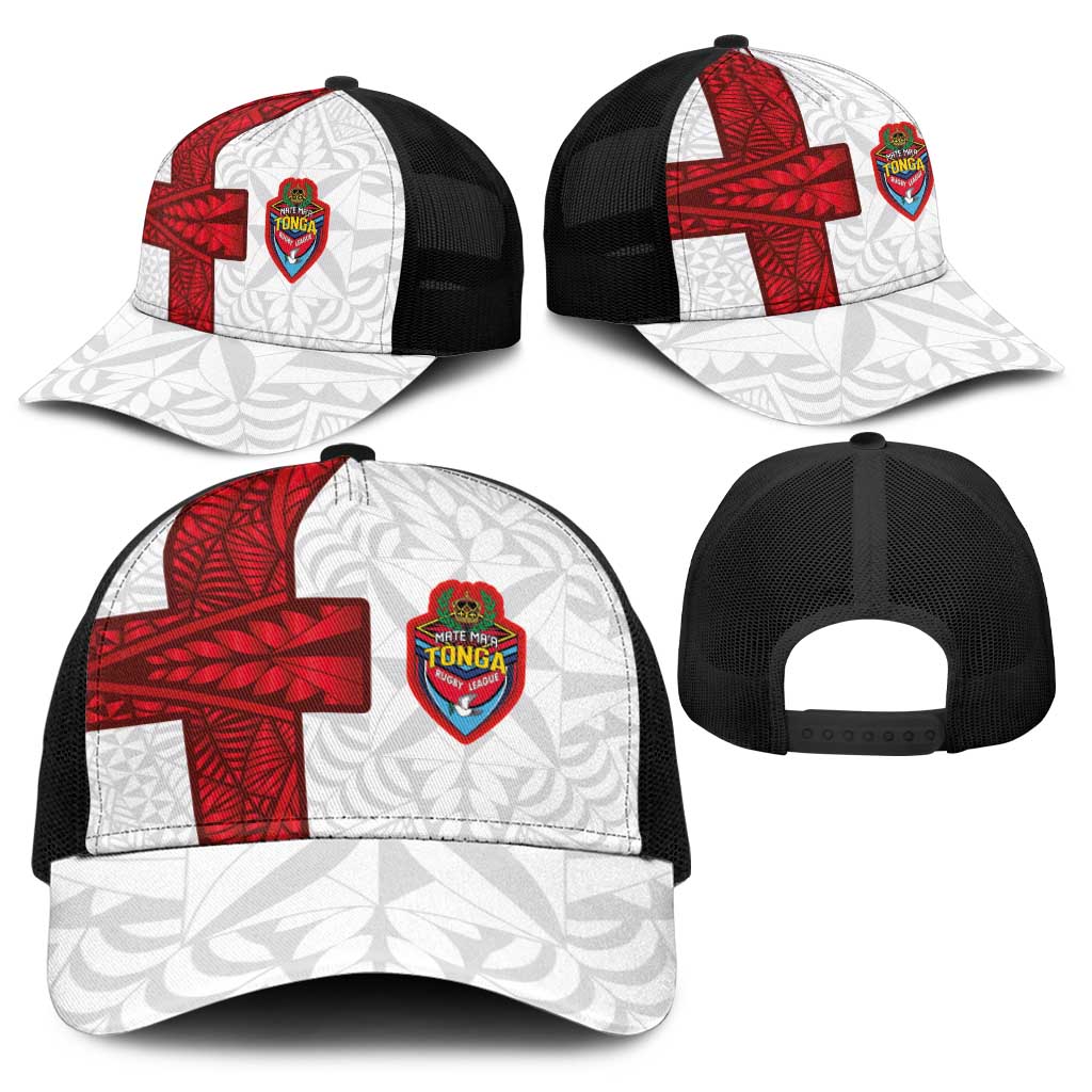 Tonga Ngatu Art Rugby Mate Ma'a Baseball Net Cap - Polynesian Pride