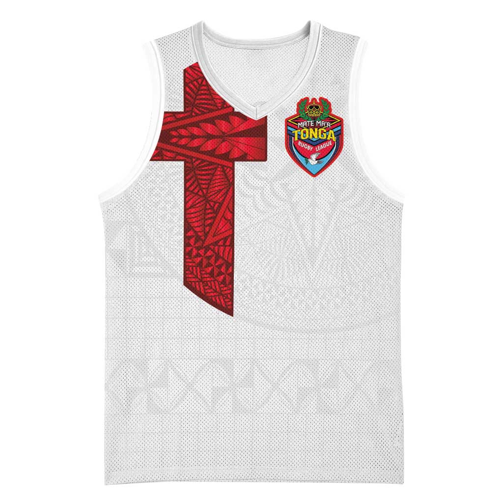 Custom Tonga Ngatu Art Rugby Mate Ma'a Basketball Jersey - Polynesian Pride