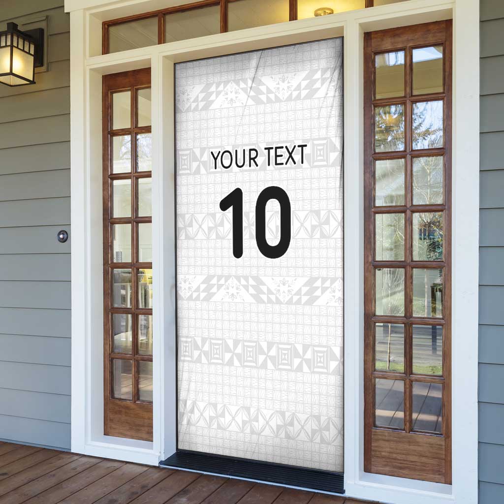 Custom Tonga Ngatu Art Rugby Mate Ma'a Door Cover - Polynesian Pride