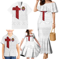 Custom Tonga Ngatu Art Rugby Mate Ma'a Family Matching Mermaid Dress and Hawaiian Shirt - Polynesian Pride