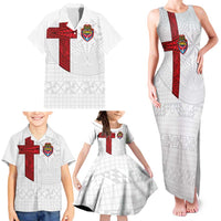 Custom Tonga Ngatu Art Rugby Mate Ma'a Family Matching Tank Maxi Dress and Hawaiian Shirt - Polynesian Pride