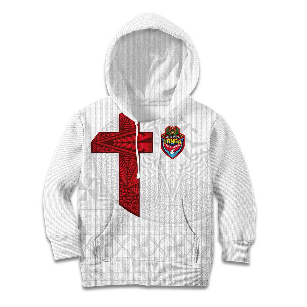 Custom Tonga Ngatu Art Rugby Mate Ma'a Kid Hoodie - Polynesian Pride