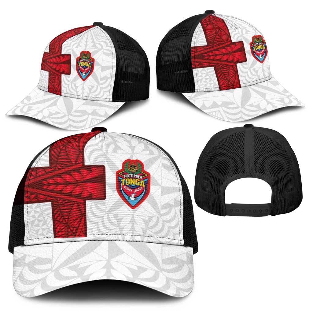 Tonga Ngatu Art Rugby Mate Ma'a Mesh Trucker Cap - Polynesian Pride