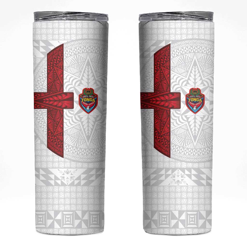 Tonga Ngatu Art Rugby Mate Ma'a Skinny Tumbler - Polynesian Pride