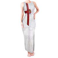 Custom Tonga Ngatu Art Rugby Mate Ma'a Tank Maxi Dress - Polynesian Pride