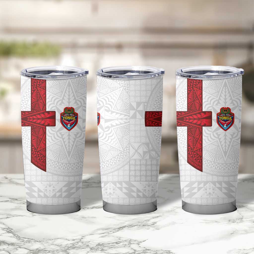 Tonga Ngatu Art Rugby Mate Ma'a Tumbler Cup - Polynesian Pride
