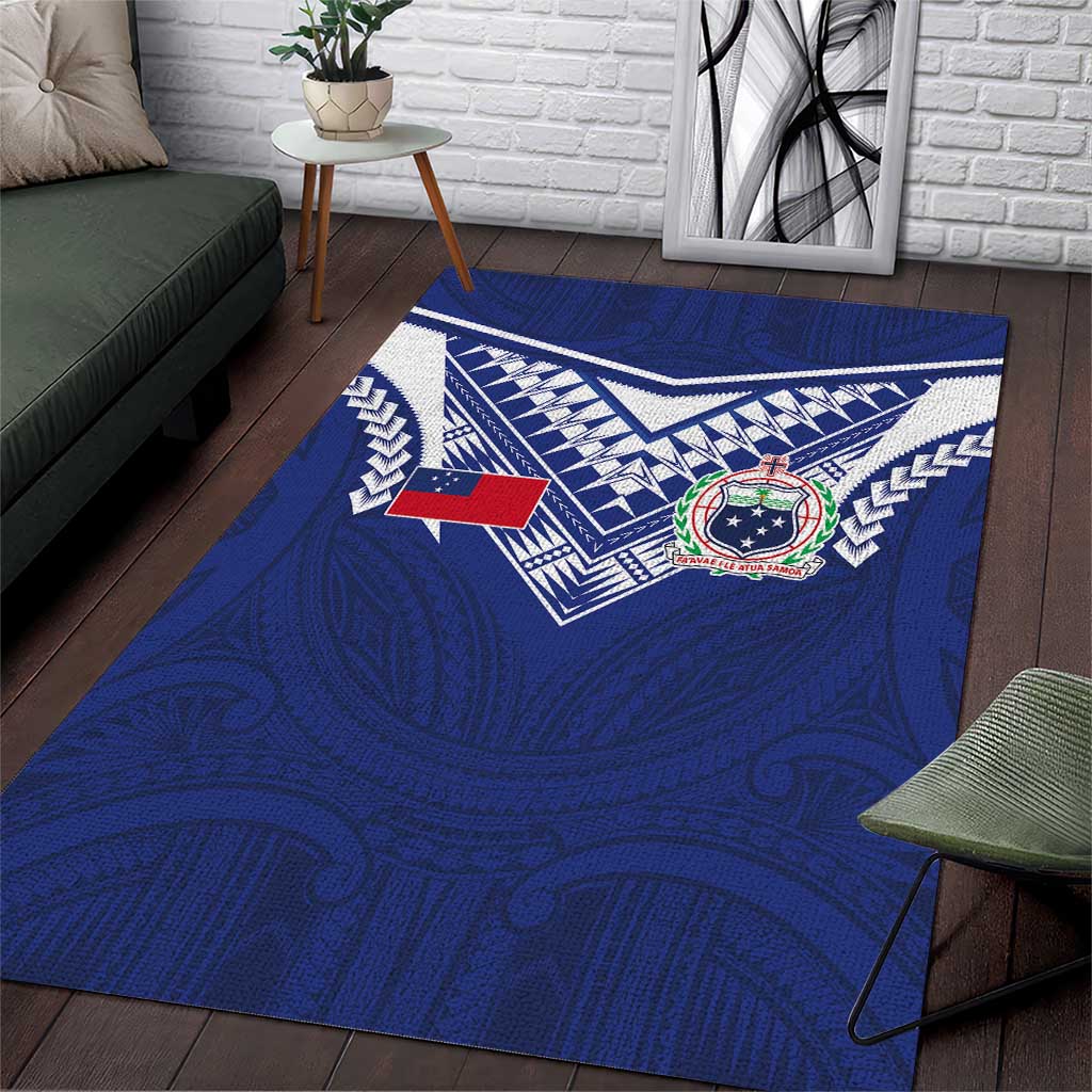 Samoa Rugby Area Rug Pacific Motifs - Polynesian Pride