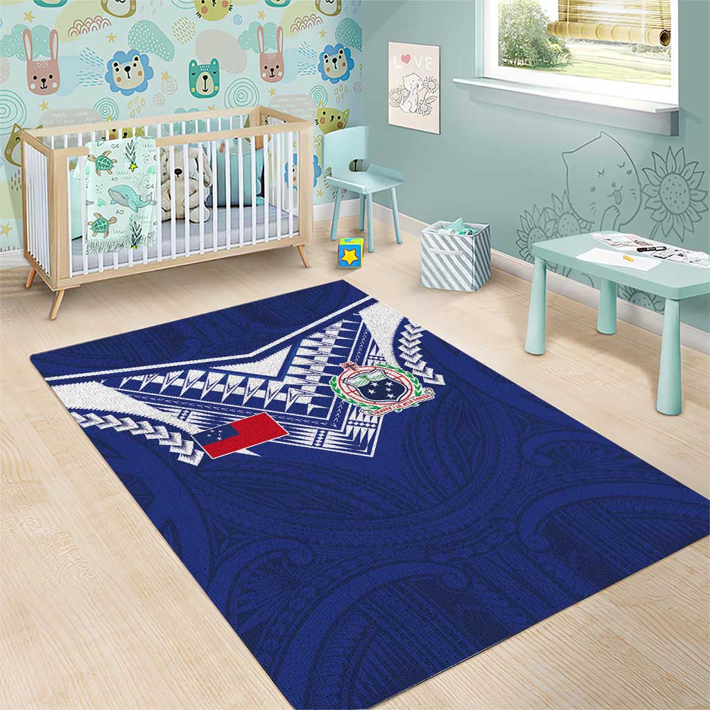 Samoa Rugby Area Rug Pacific Motifs - Polynesian Pride