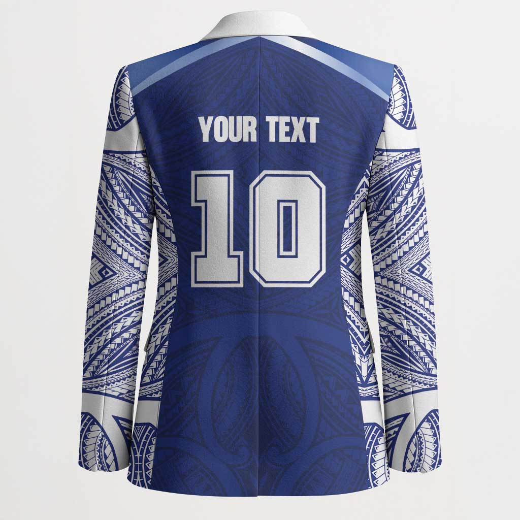 Custom Samoa Rugby Blazer Pacific Motifs - Polynesian Pride