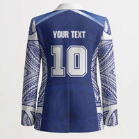 Custom Samoa Rugby Blazer Pacific Motifs - Polynesian Pride