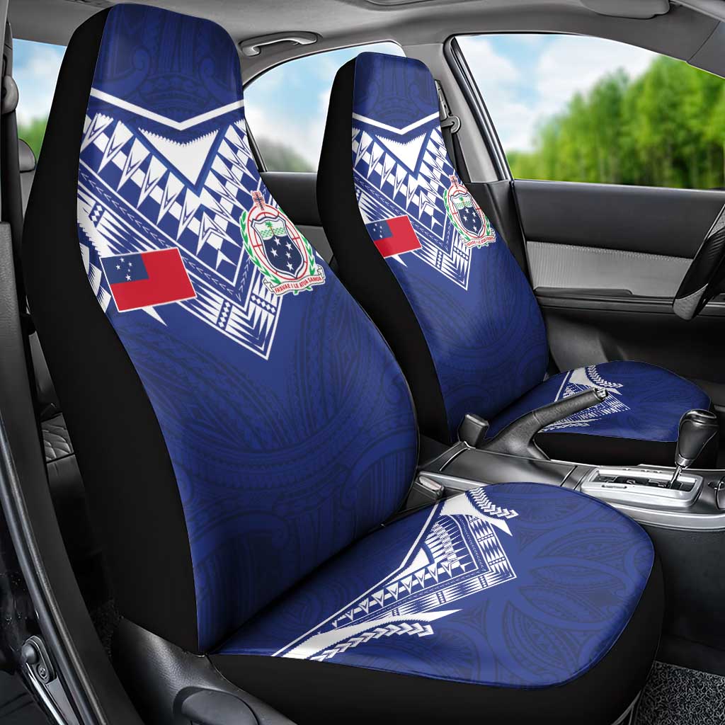 Samoa Rugby Car Seat Cover Pacific Motifs - Polynesian Pride